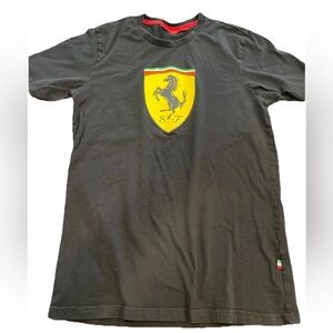 Ferrari unisex cotton/blend short sleeve black T-shirt size‎ small logo Scuderia